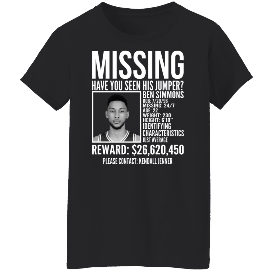 Ben Simmons missing shirt