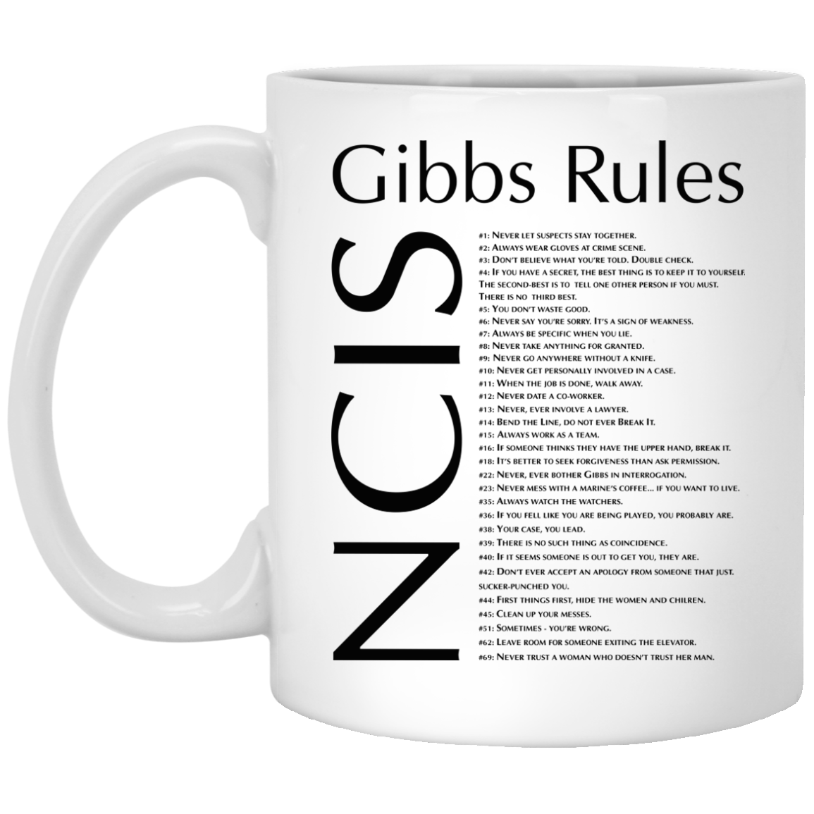 NCIS Gibbs Rules Mugs - TeeDragons