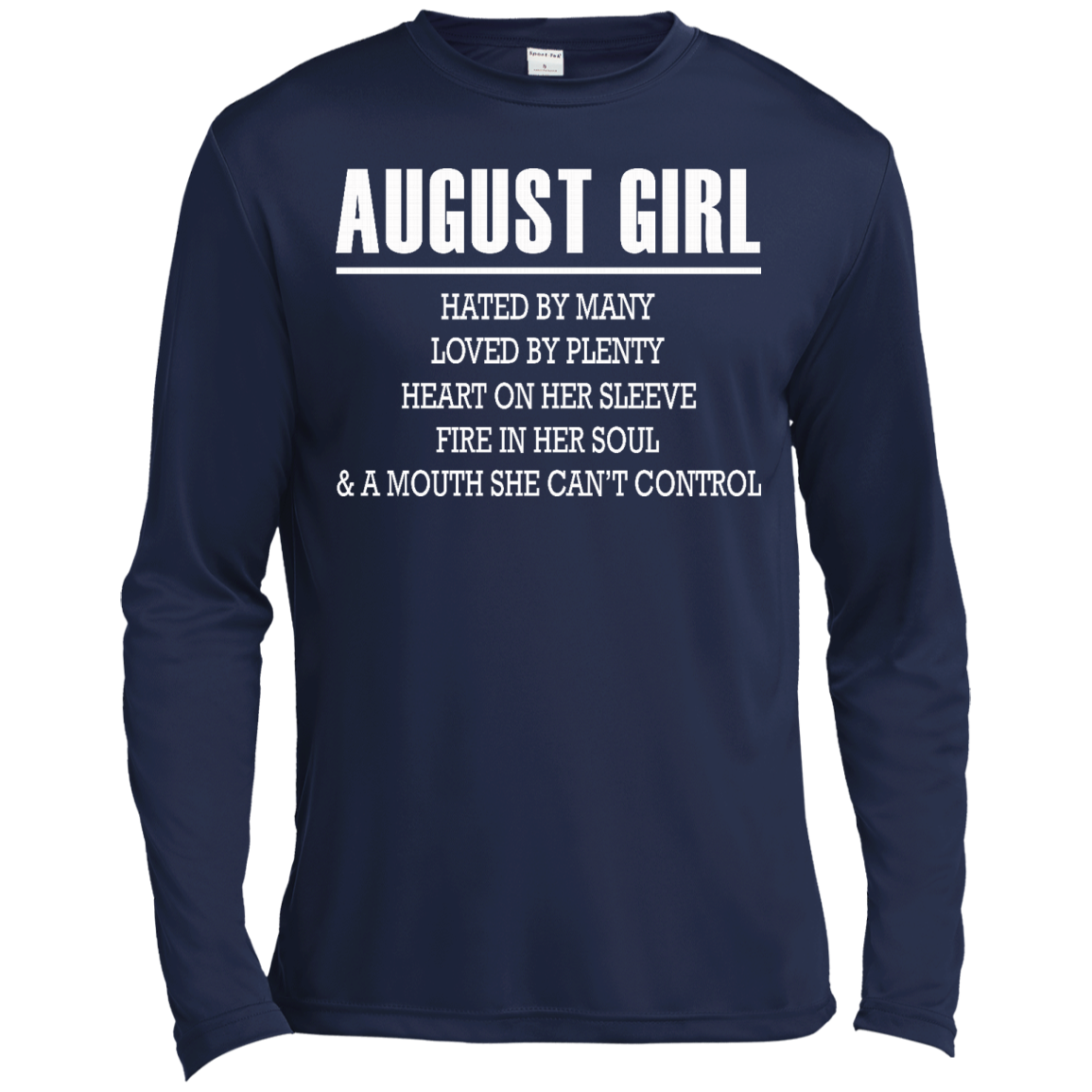 August Girl - Hated By Many, Loved By Plenty Heart On Her Sleeve T-Shirt - TeeDragons
