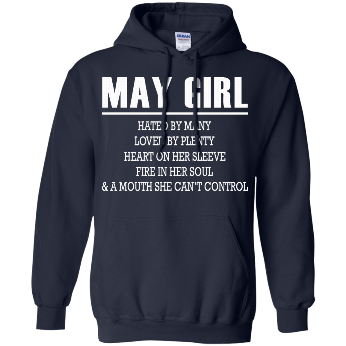 May Girl - Hated By Many, Loved By Plenty Heart On Her Sleeve T-Shirt - TeeDragons