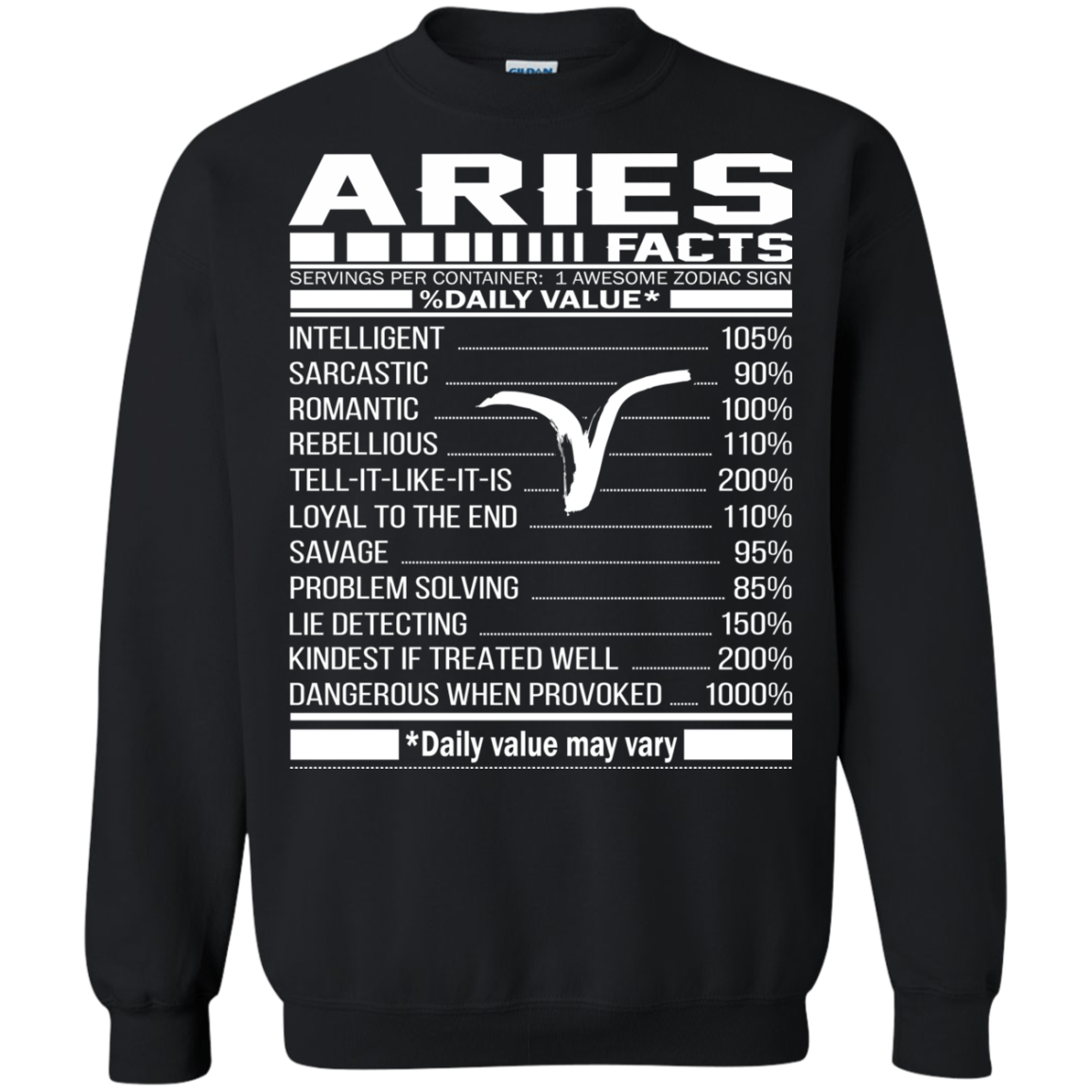 Aries Facts - Awesome Zodiac Sign - %Daily Value Shirt, Hoodie, Tank - TeeDragons