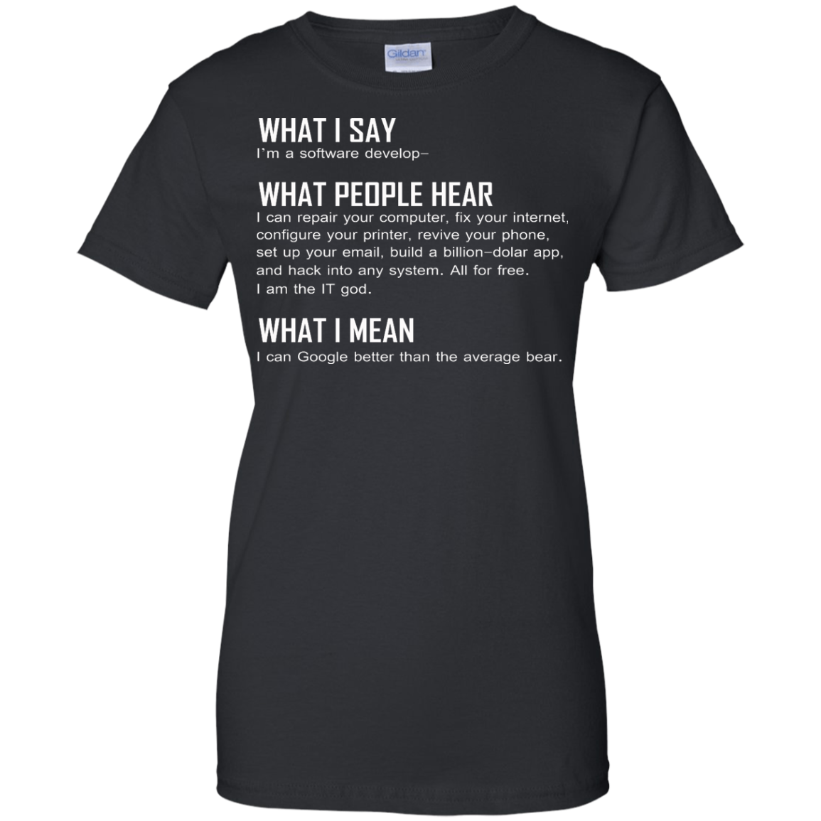 What I Say I'm A Software Develop Shirt, Hoodie, Tank - TeeDragons