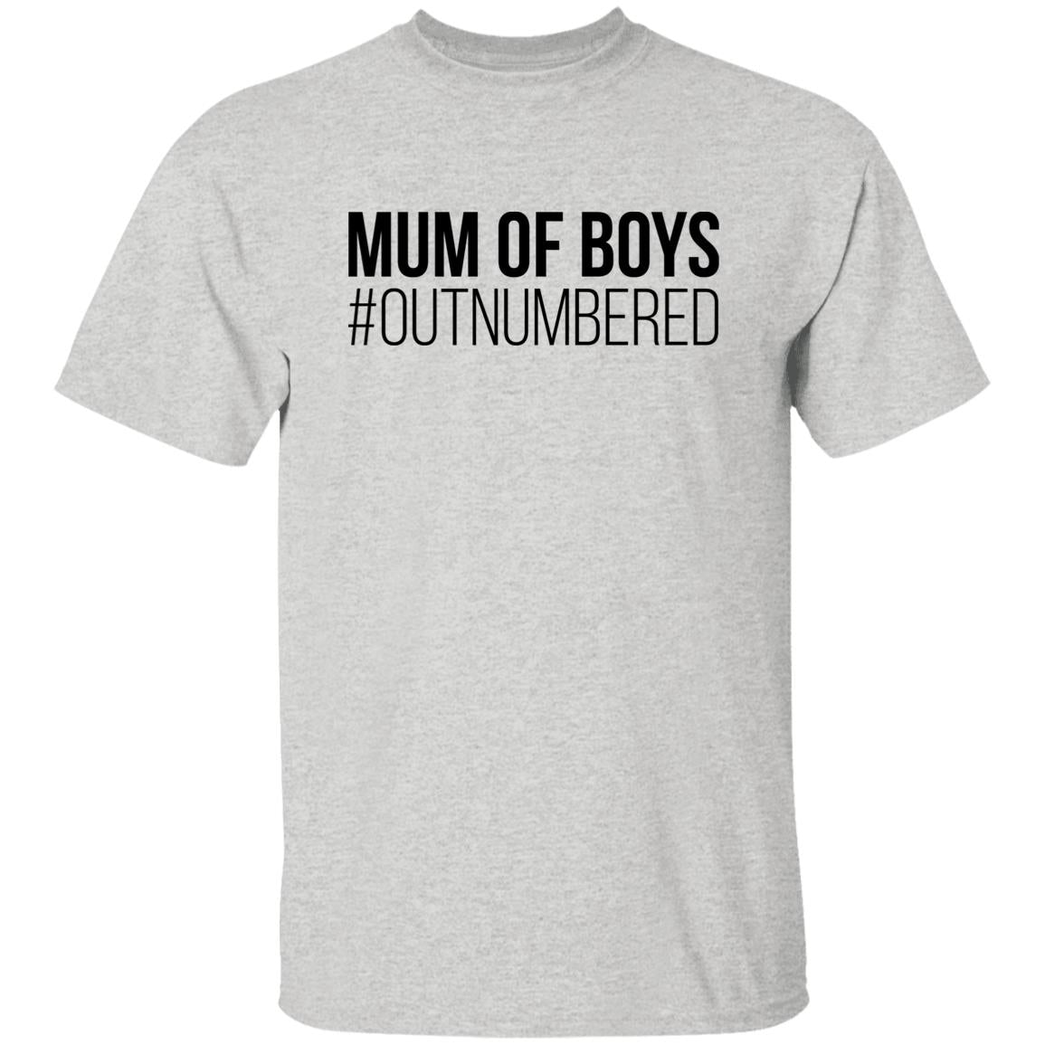 Mum Of Boys #Outnumbered Shirt