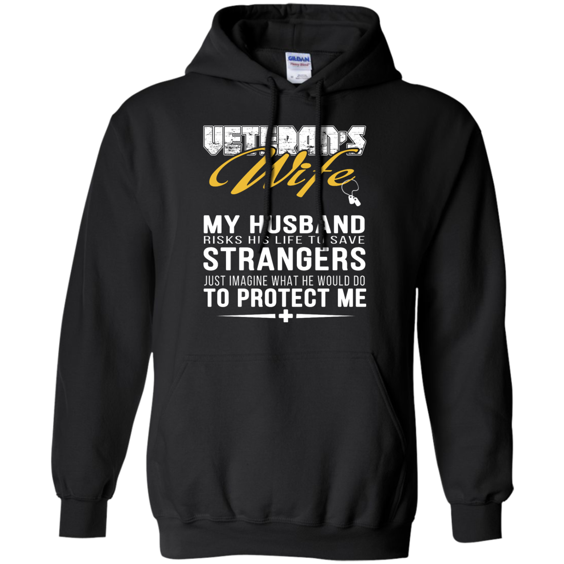 Veteran's Wife - Husband Protect Me T-Shirt, Hoodie, Tank - TeeDragons