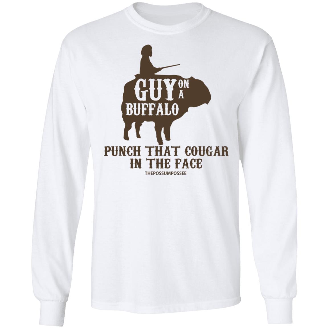 Guy On A Buffalo Punch That Cougar In The Face Shirt