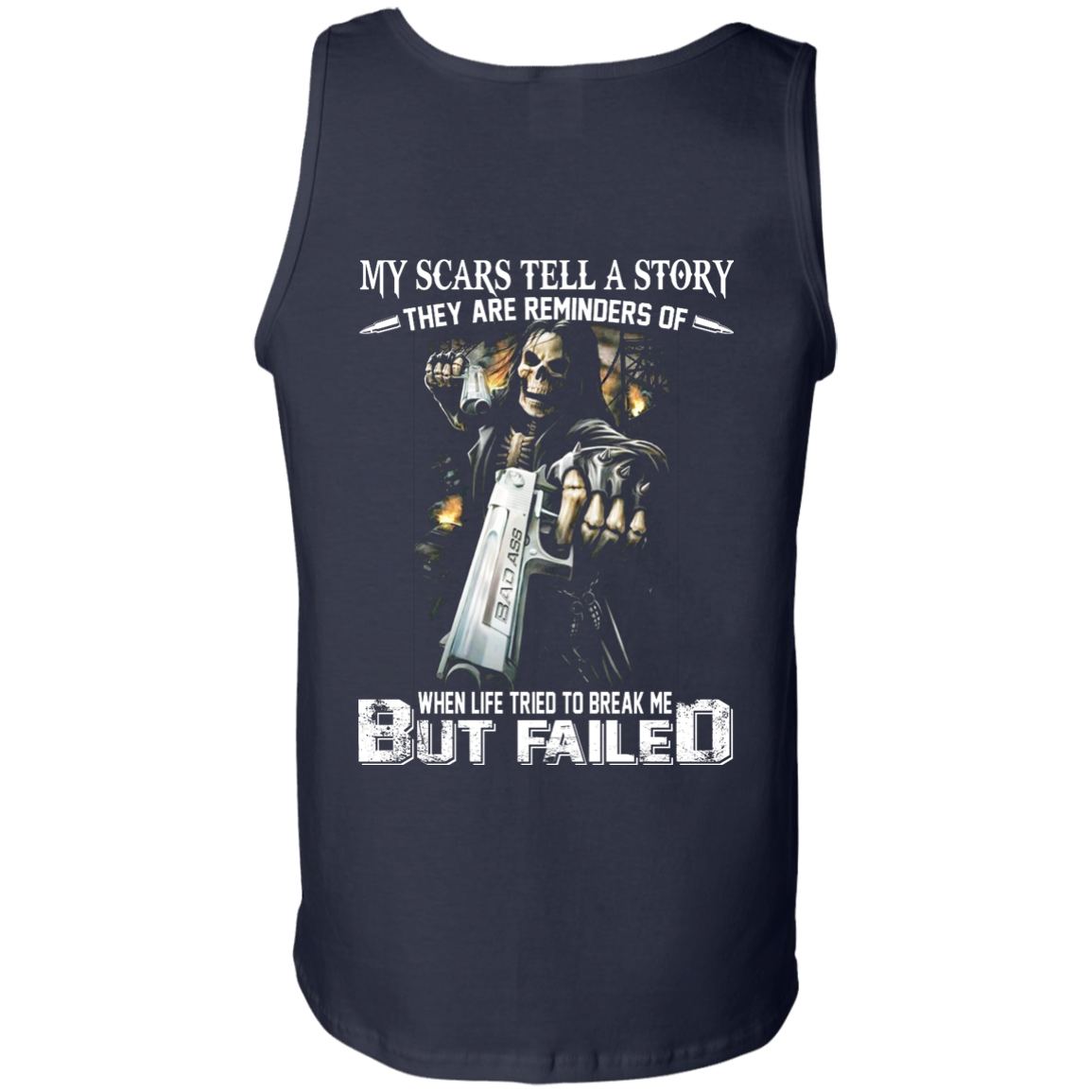 When Life Tried To Break Me But Failed Shirt - Back Design - TeeDragons