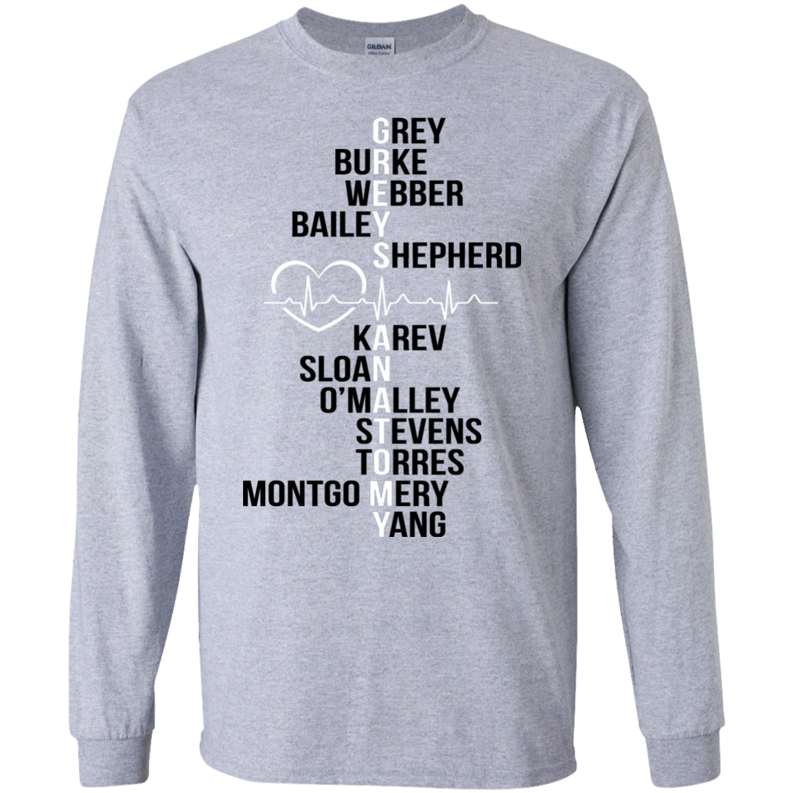 Greys Anatomy - Grey - Burke - Webber - Bailey T-Shirt - TeeDragons