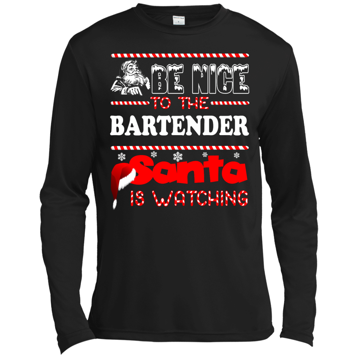 Be Nice To The Bartender Santa Is Watching Shirt, Hoodie, Tank - TeeDragons