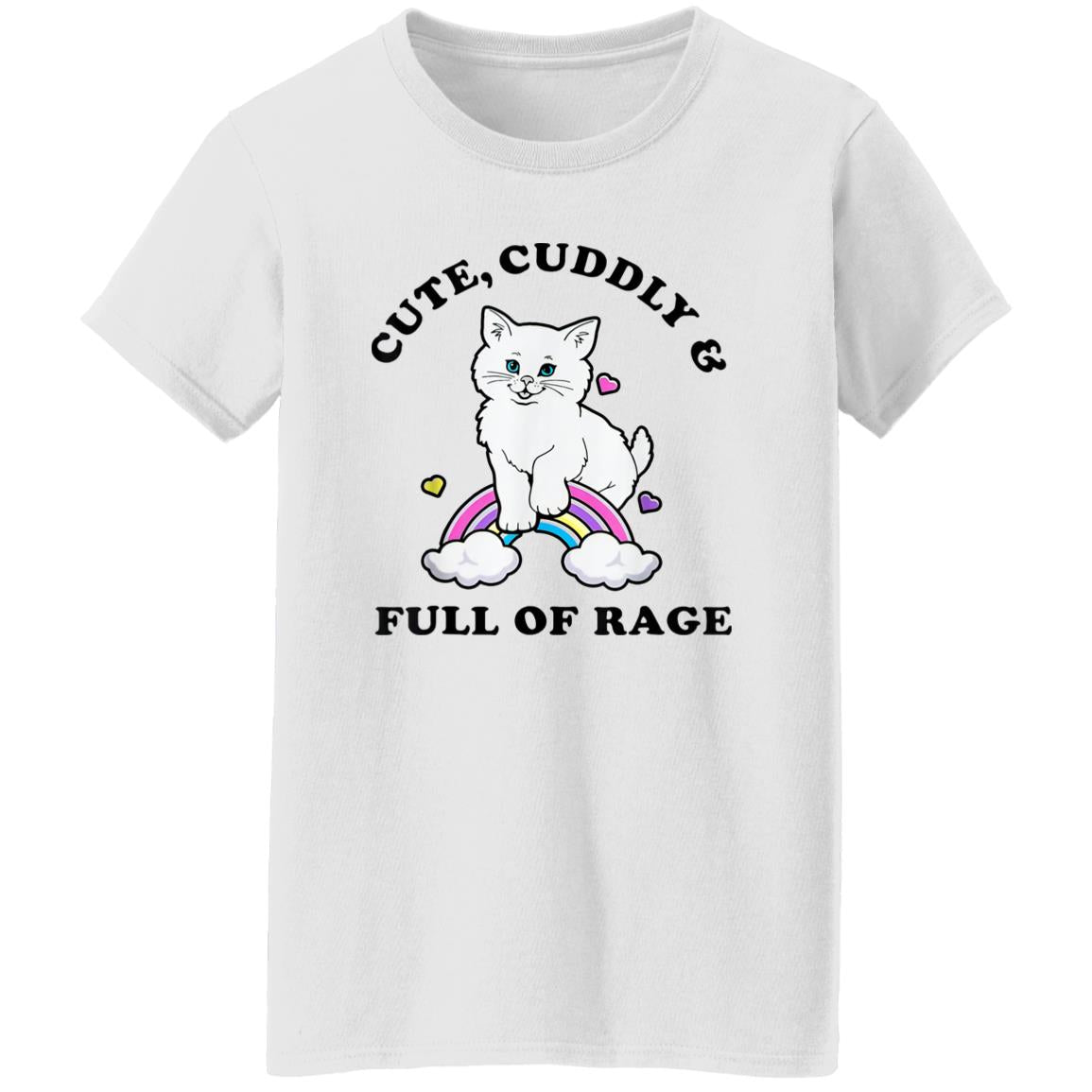 Cat Cute Cuddly And Full Of Rage Shirt - TeeDragons