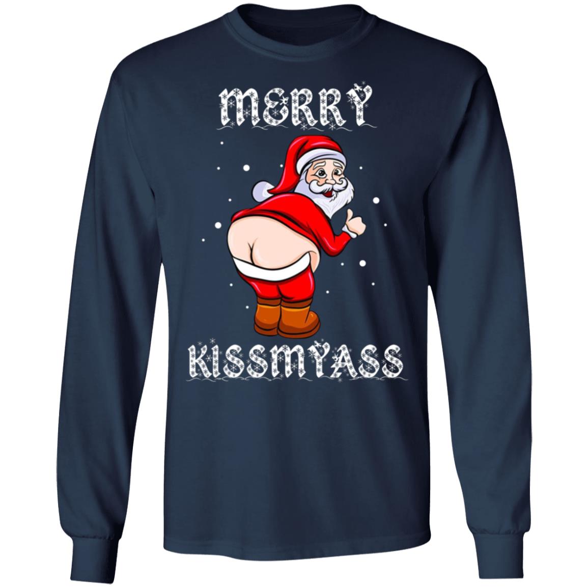 Santa Merry Kiss My Ass Shirt