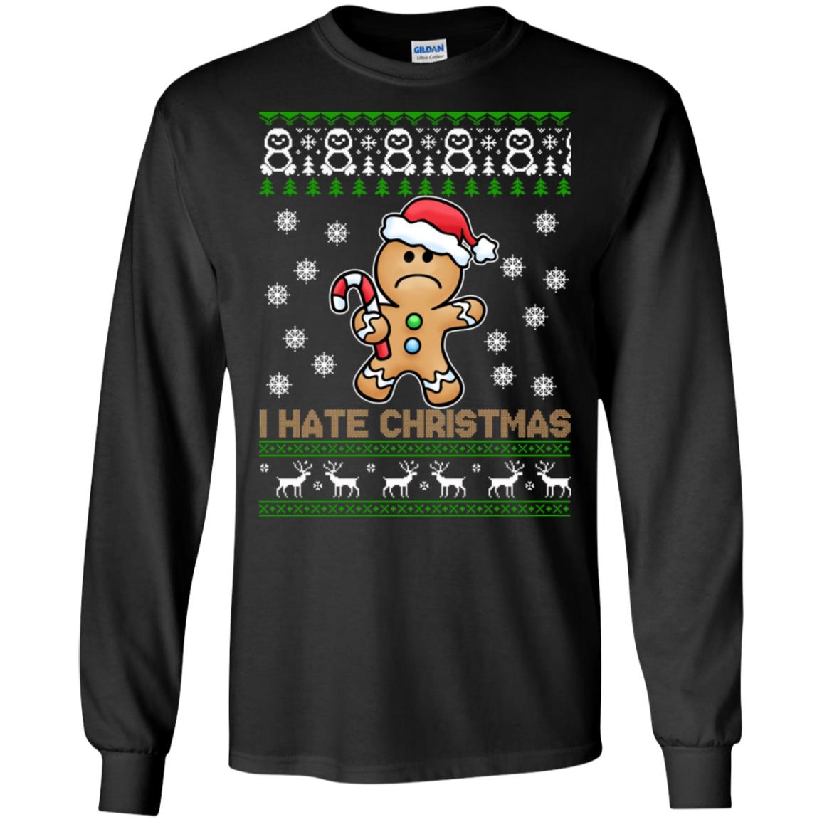 Gingerbread Man I Hate Christmas Sweater - TeeDragons