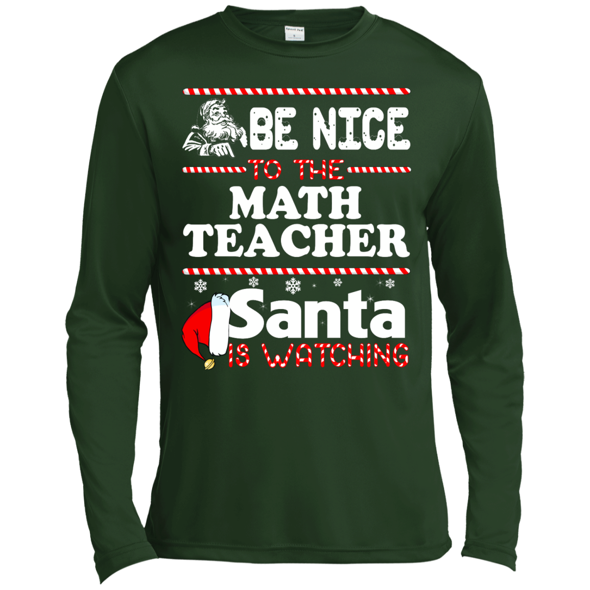 Be Nice To The Math Teacher Santa Is Watching Shirt, Hoodie, Tank - TeeDragons