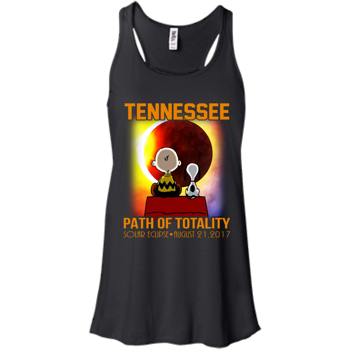 Snoopy and Charlie Brown - Tennessee - Path Of Totality Solar Eclipse T-Shirt - TeeDragons