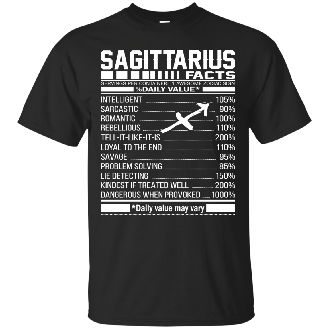 Sagittarius Facts - Awesome Zodiac Sign - %Daily Value Shirt, Hoodie, Tank - TeeDragons