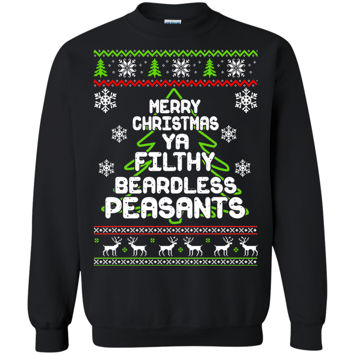 Merry Christmas Ya Filthy Beardless Peasants Christmas Sweater - TeeDragons