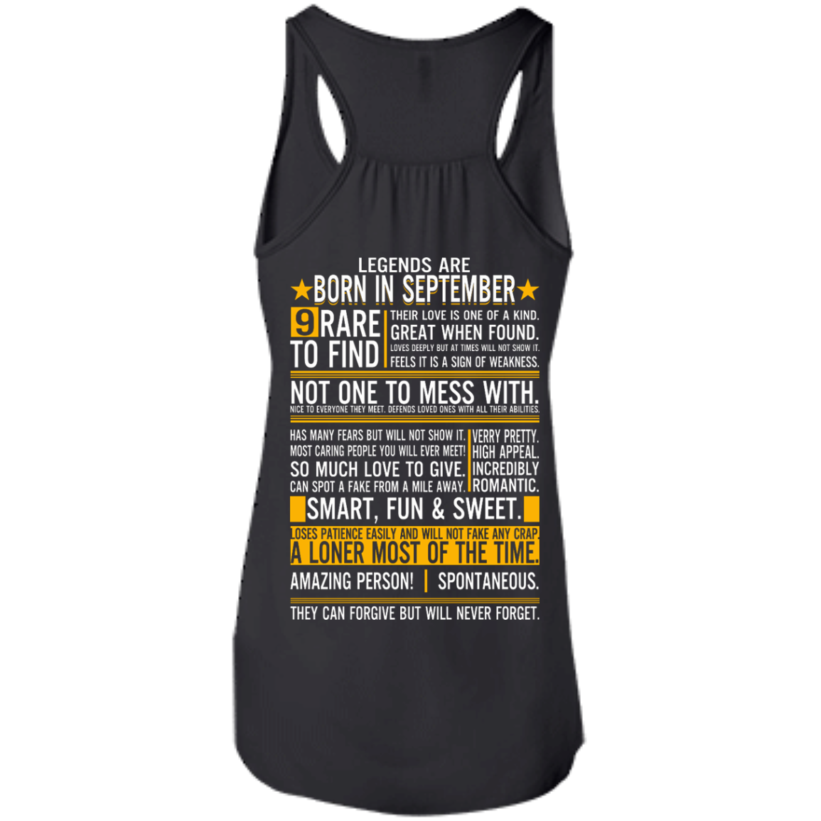 Legends Are Born In September - 9 Rare To Find Shirt - Back Design - TeeDragons