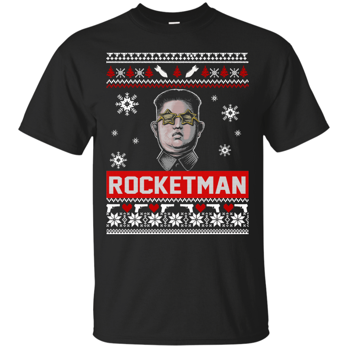 Kim Jong Un Rocketman Christmas Ugly Sweater - TeeDragons