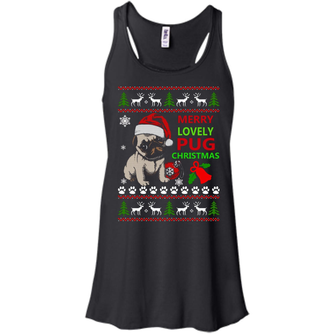 Merry Lovely Pug Christmas Sweater. Hoodie - TeeDragons