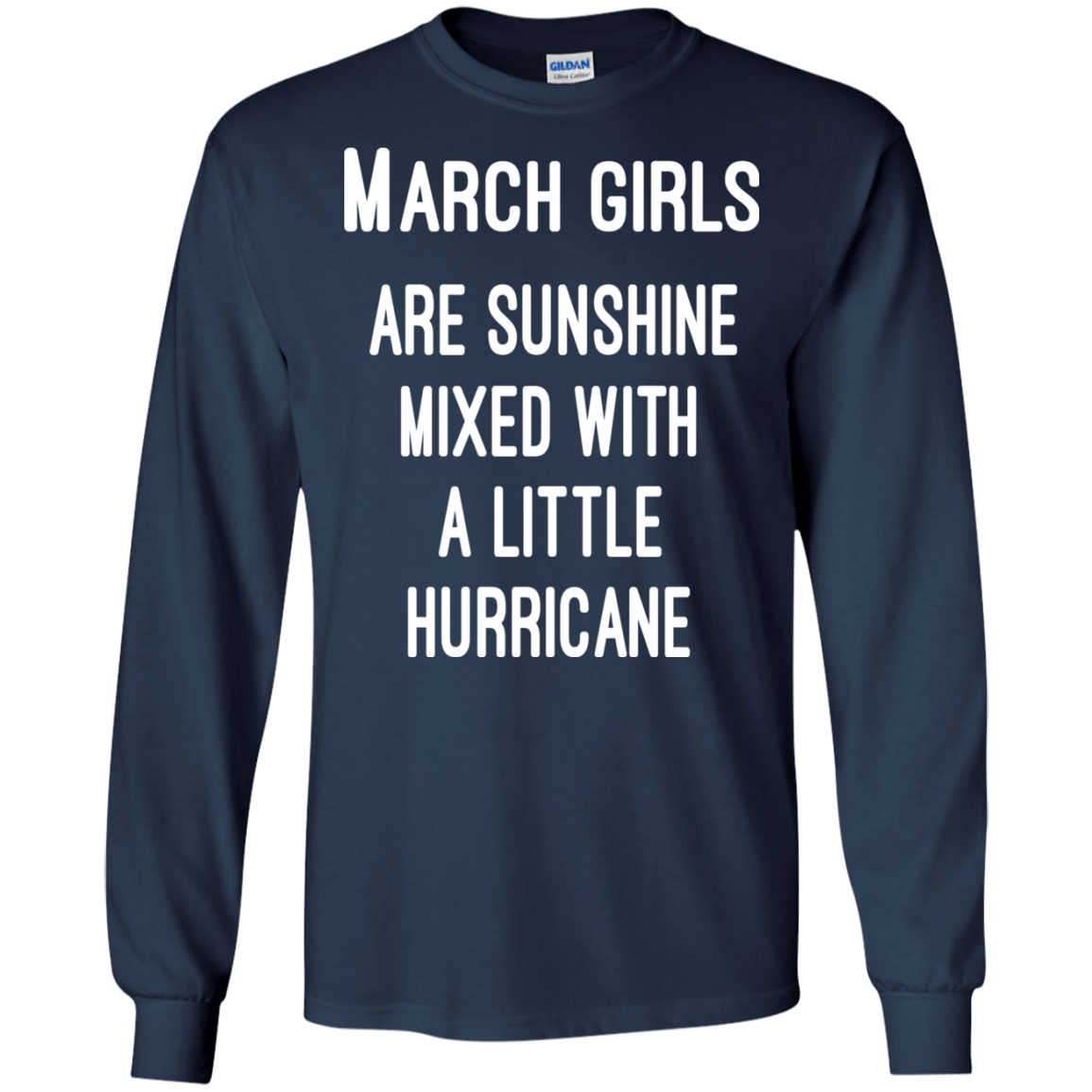 March Girls Are Sunshine Mixed With A Little Hurricane Shirt, Hoodie - TeeDragons