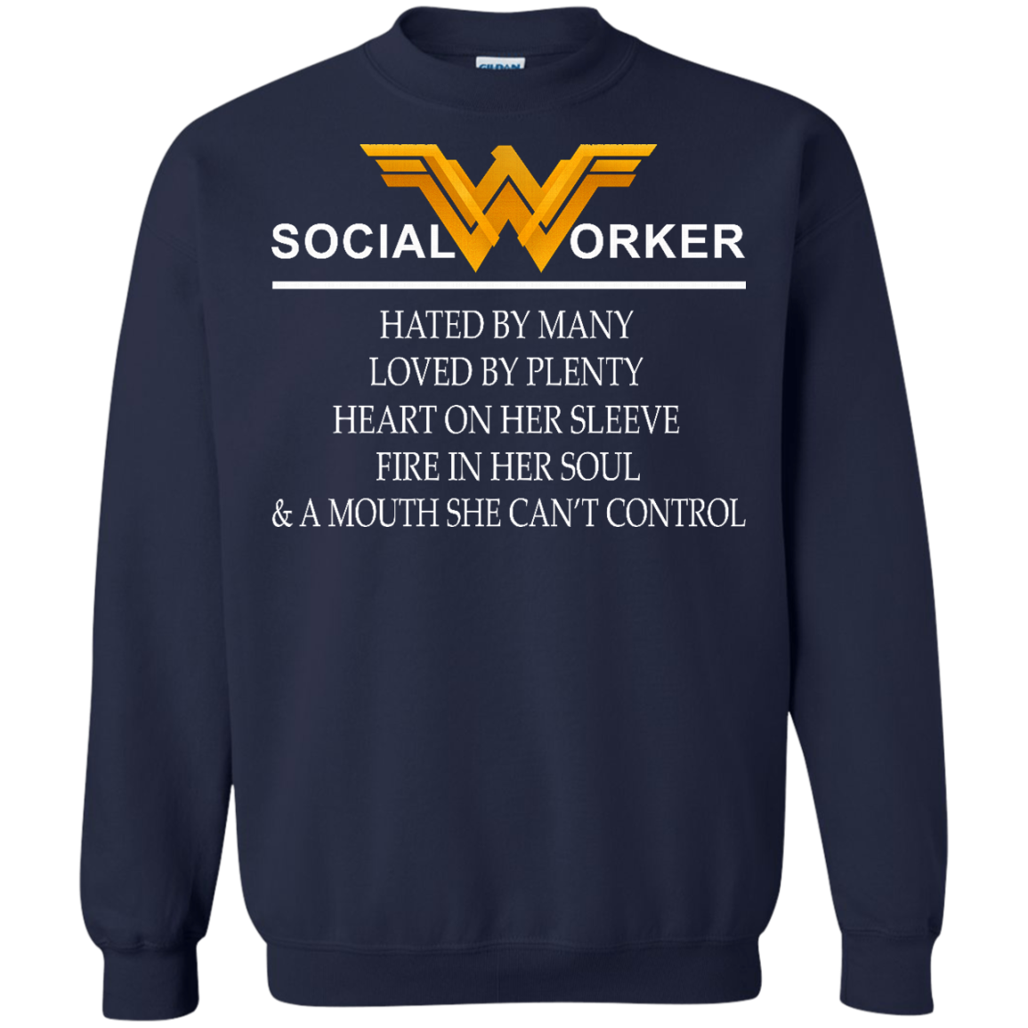 Social Worker - Hated By Many, Loved By Plenty Heart On Her Sleeve T-Shirt - TeeDragons