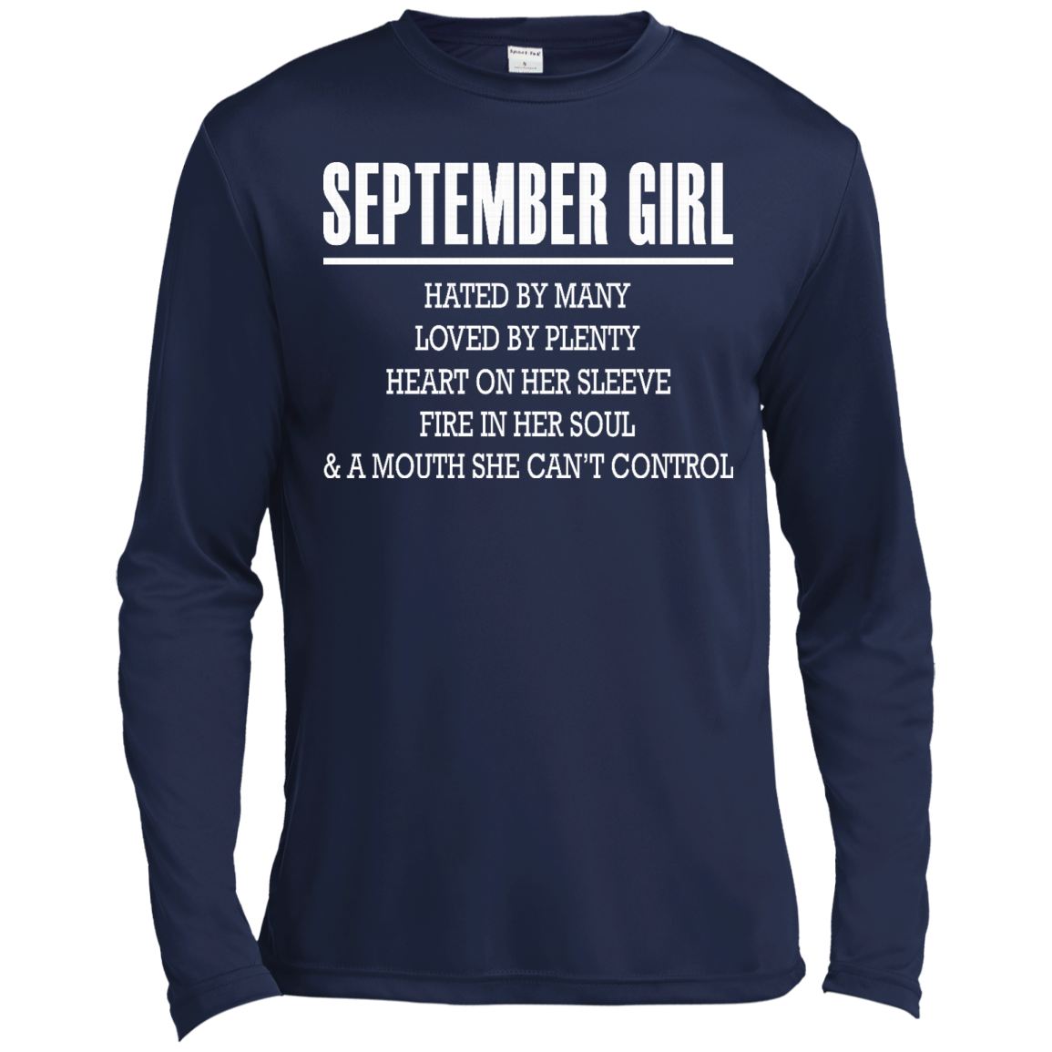 September Girl - Hated By Many, Loved By Plenty Heart On Her Sleeve T-Shirt - TeeDragons