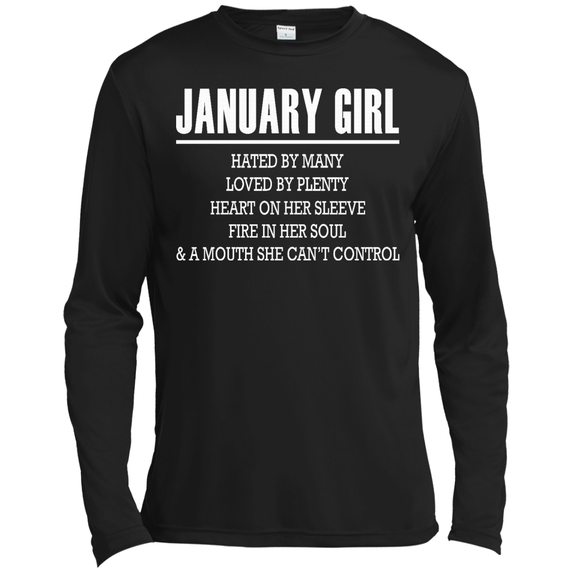 January Girl - Hated By Many, Loved By Plenty Heart On Her Sleeve T-Shirt - TeeDragons
