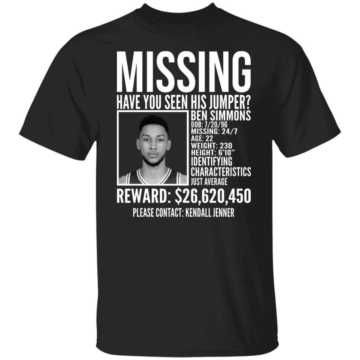 Ben Simmons missing shirt