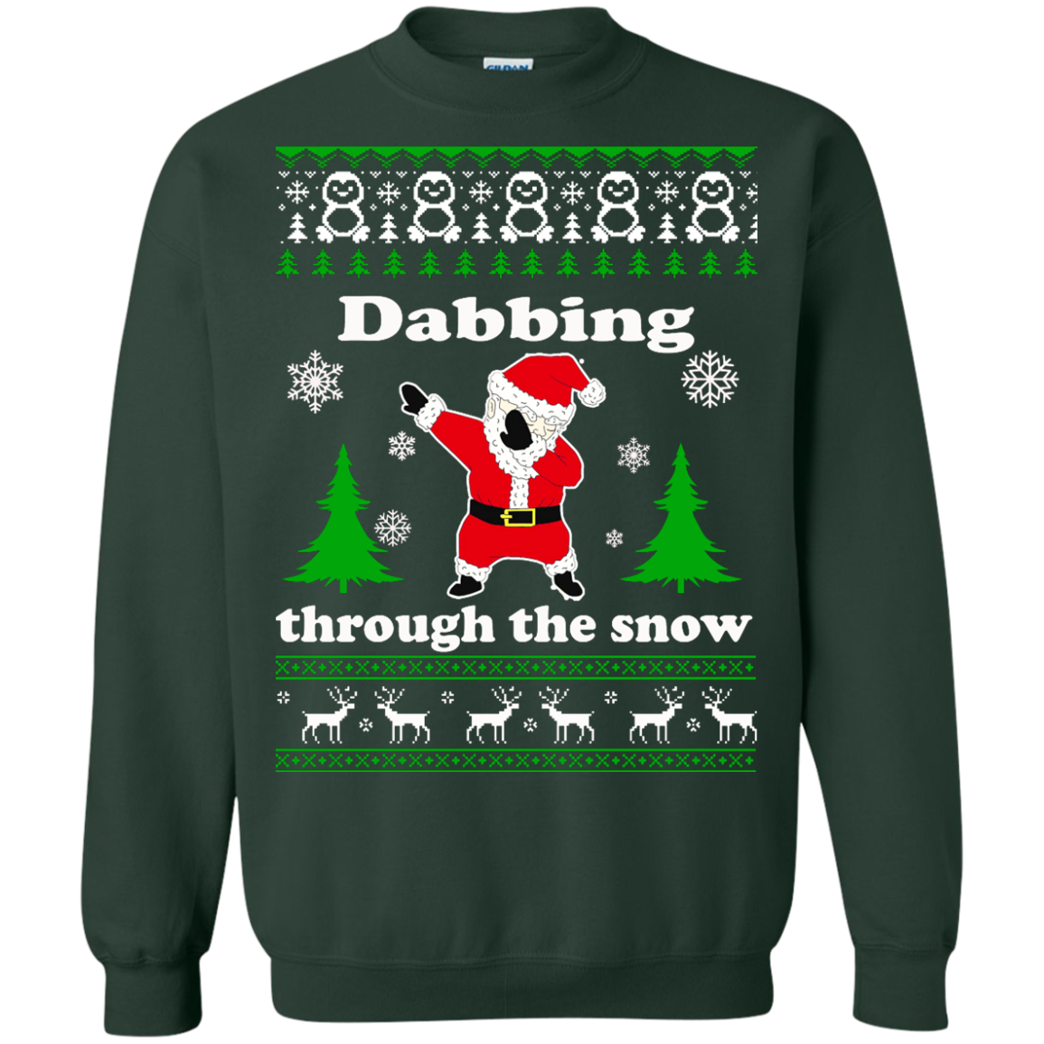 Santa Dabbing Through The Snow Christmas Sweater - TeeDragons