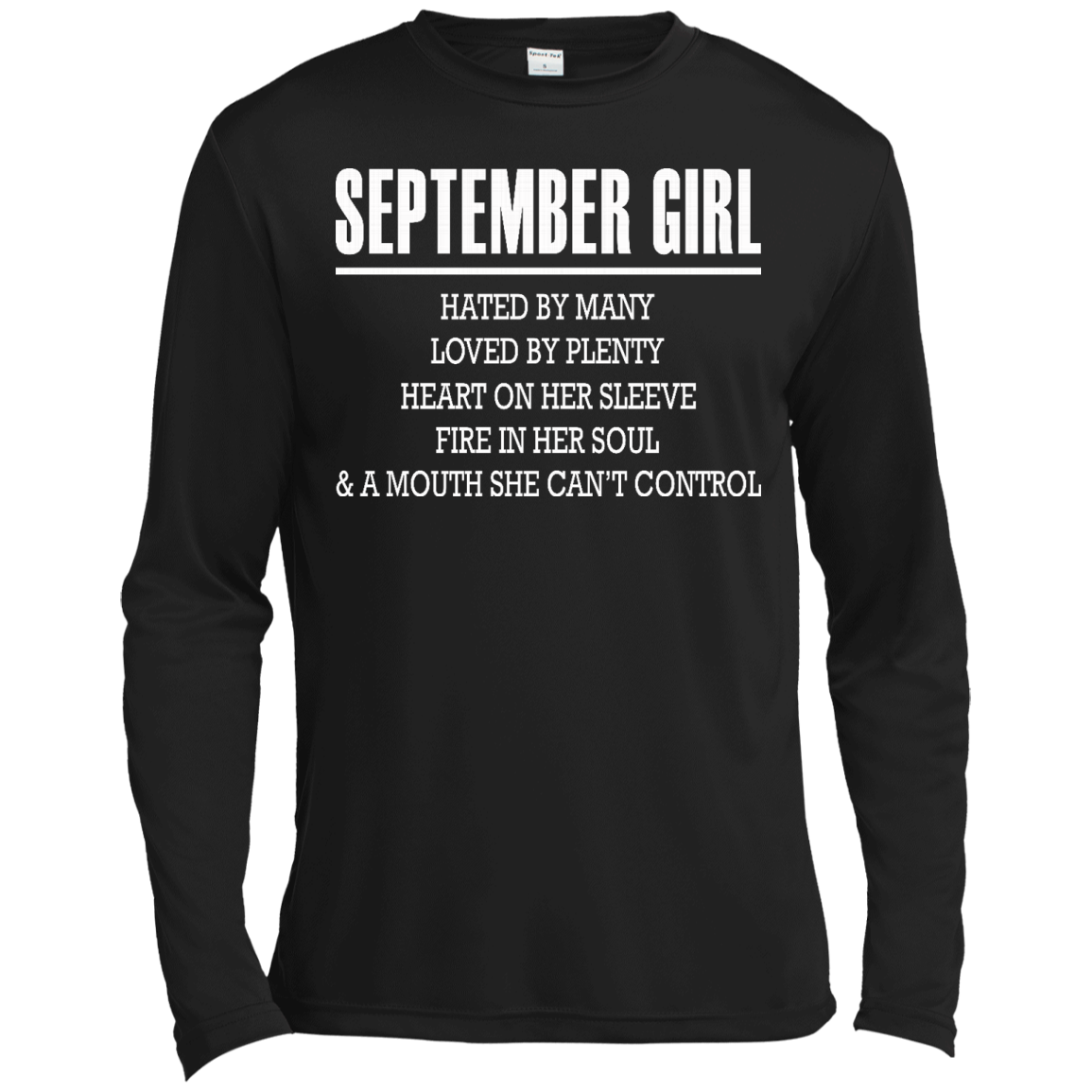 September Girl - Hated By Many, Loved By Plenty Heart On Her Sleeve T-Shirt - TeeDragons