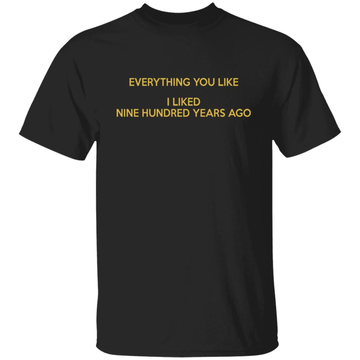 Everything you like I liked nine hundred years ago shirt