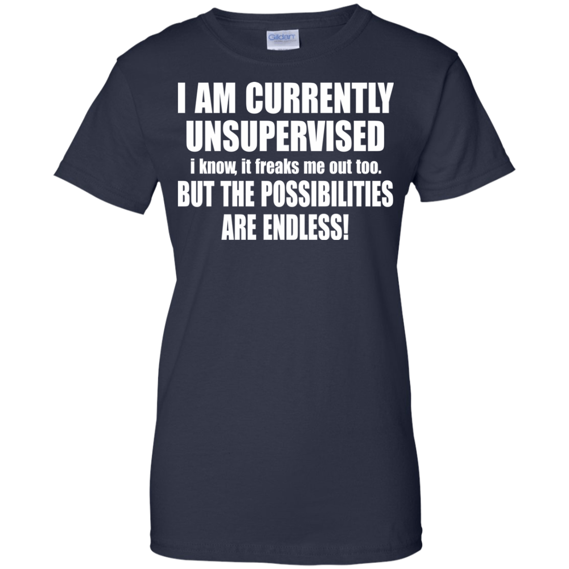 I Am Currently Unsupervised - But The Possibilities Are Endless T-Shirt - TeeDragons
