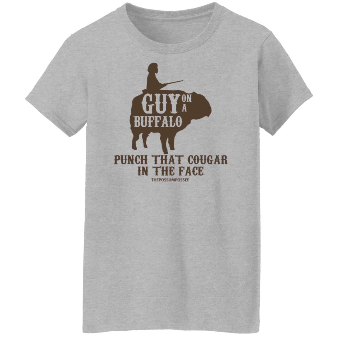 Guy On A Buffalo Punch That Cougar In The Face Shirt