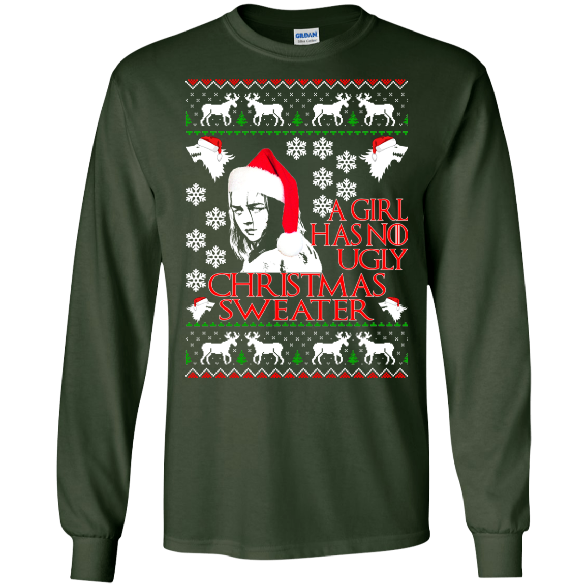 Game Of Thrones - A Girl Has No Ugly Christmas Sweater - TeeDragons