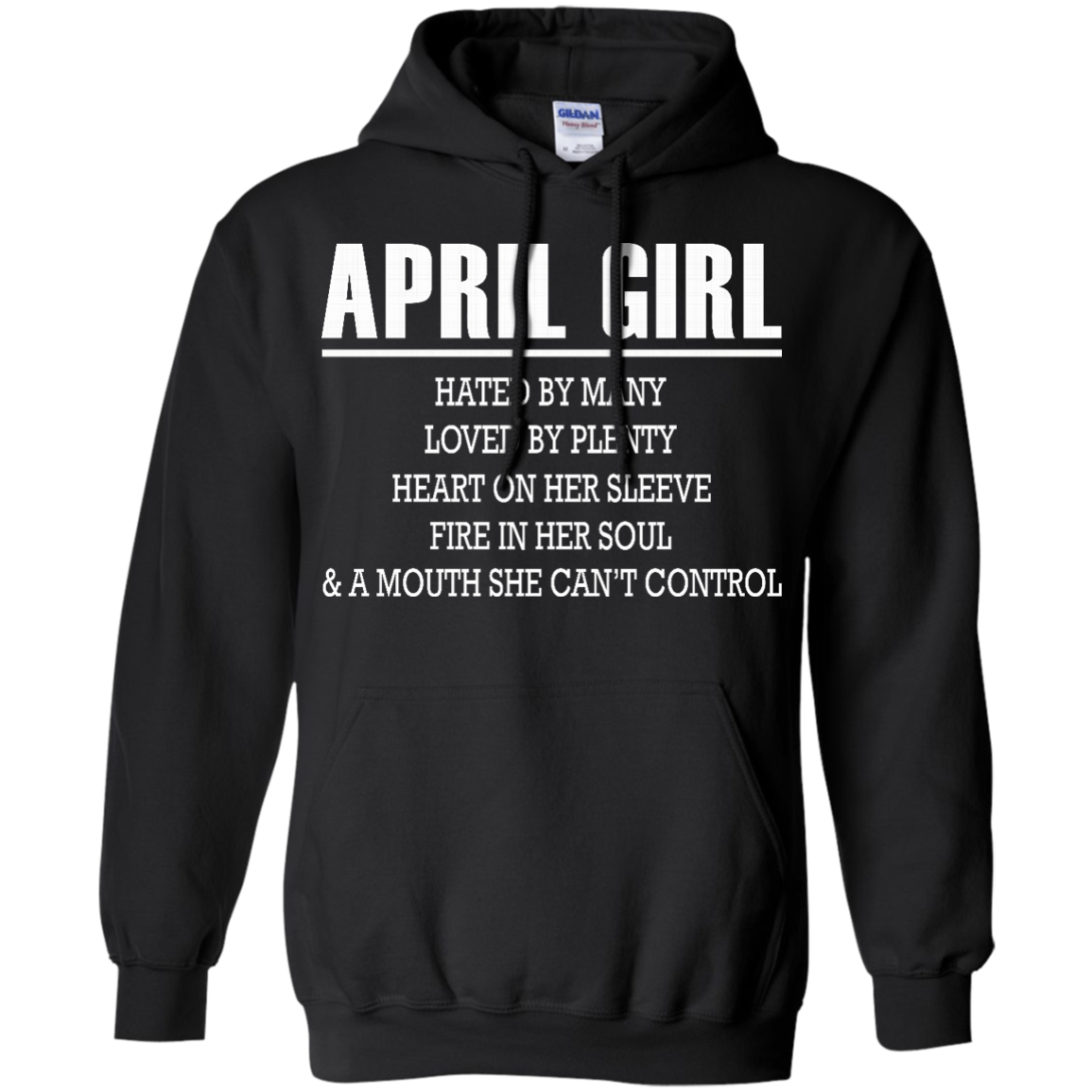 April Girl - Hated By Many, Loved By Plenty Heart On Her Sleeve T-Shirt - TeeDragons