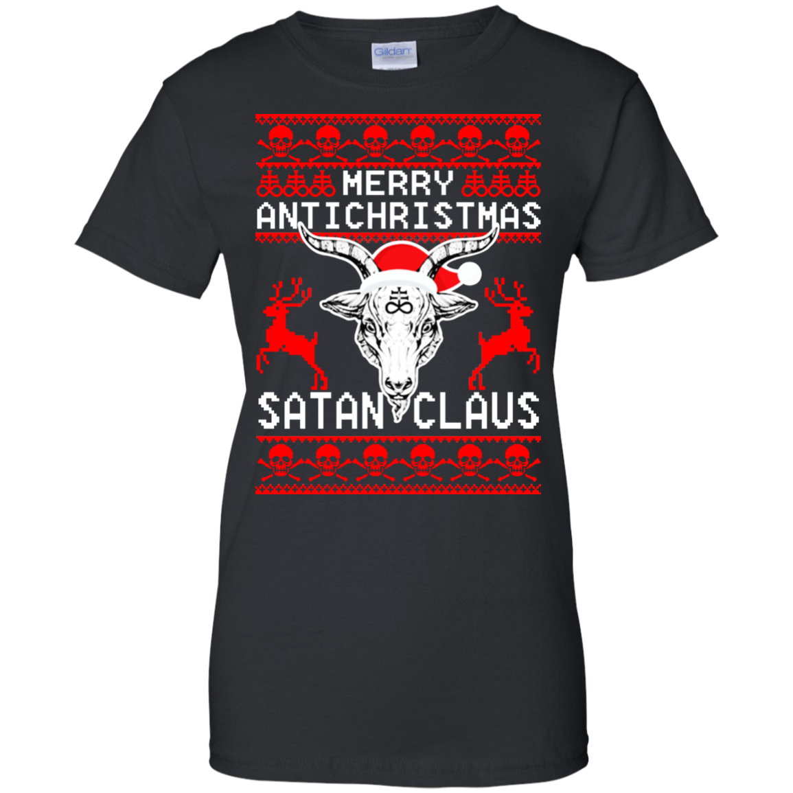 Merry Antichristmas Satan Claus Ugly Christmas Sweater - TeeDragons