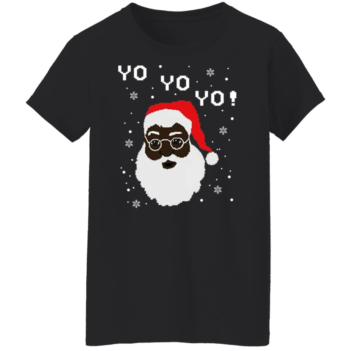 Black Santa Yo Yo Yo Shirt