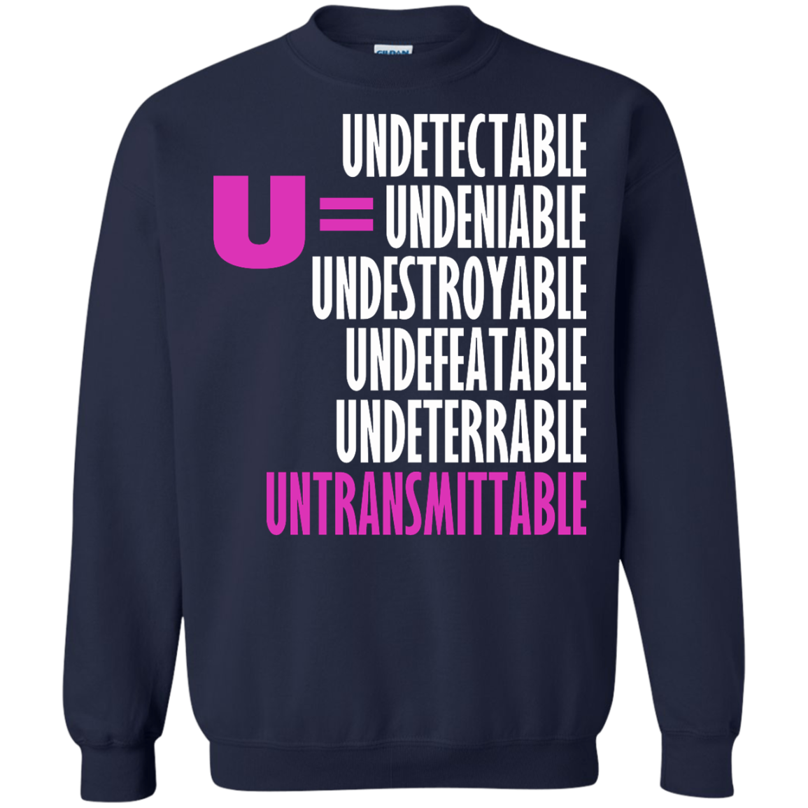 Undetectable - Undeniable - Undestroyable - Undefeatable - Undeterrable - Untransmittable T-Shirt - TeeDragons