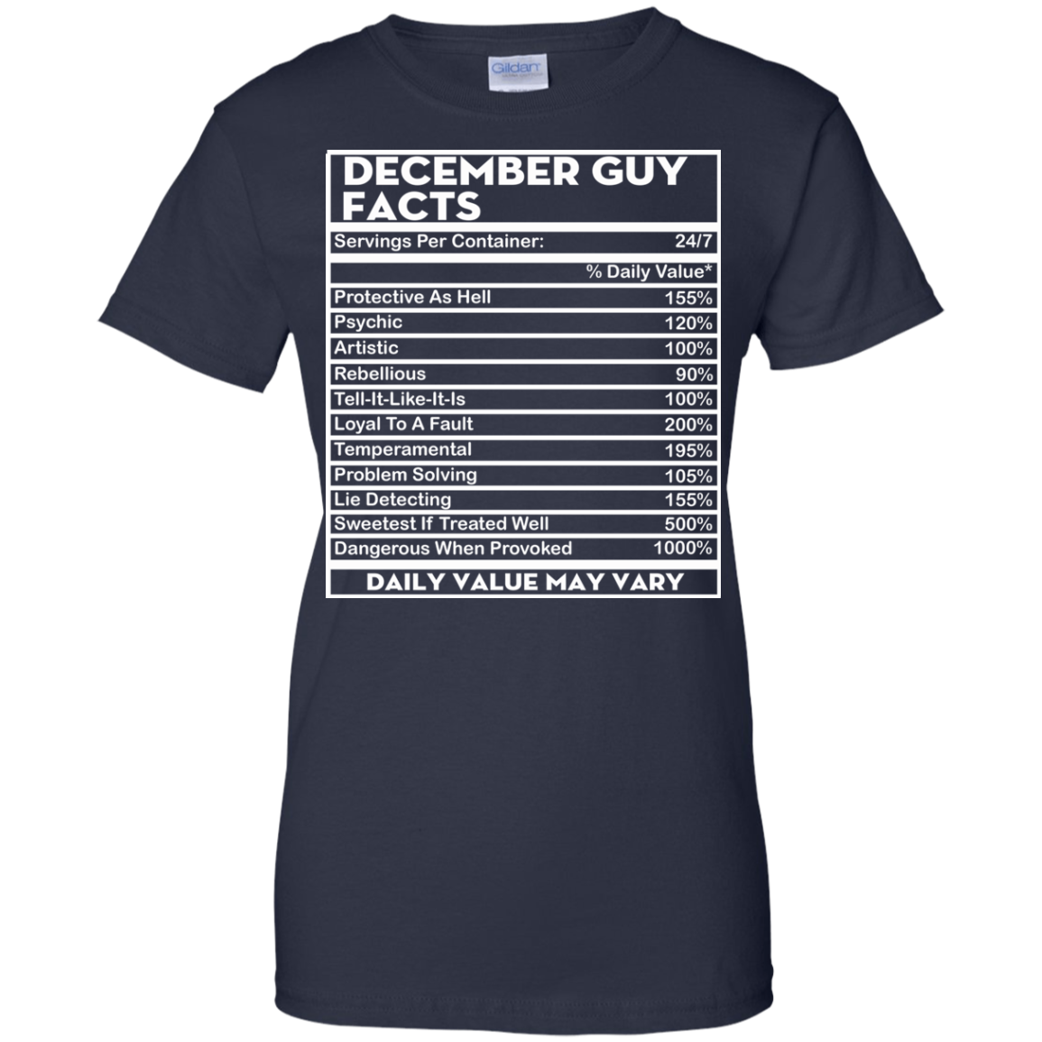 December Guy Facts - Servings Per Container 24/7 Shirt, Hoodie - TeeDragons