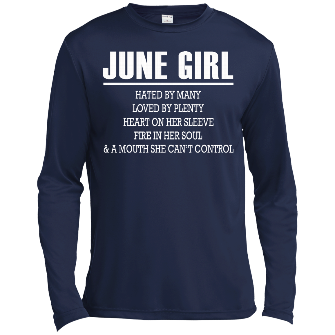 June Girl - Hated By Many, Loved By Plenty Heart On Her Sleeve T-Shirt - TeeDragons