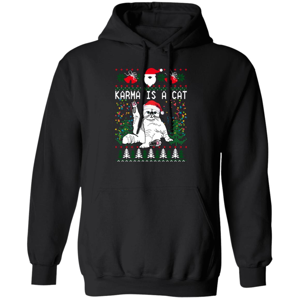 Karma Is A Cat Christmas Sweater