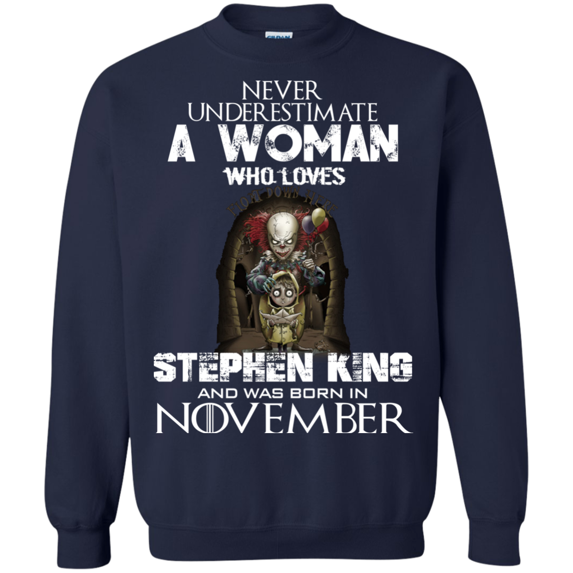 Never Underestimate A Woman Who Loves Stephen King And Was Born In November T-Shirt - TeeDragons