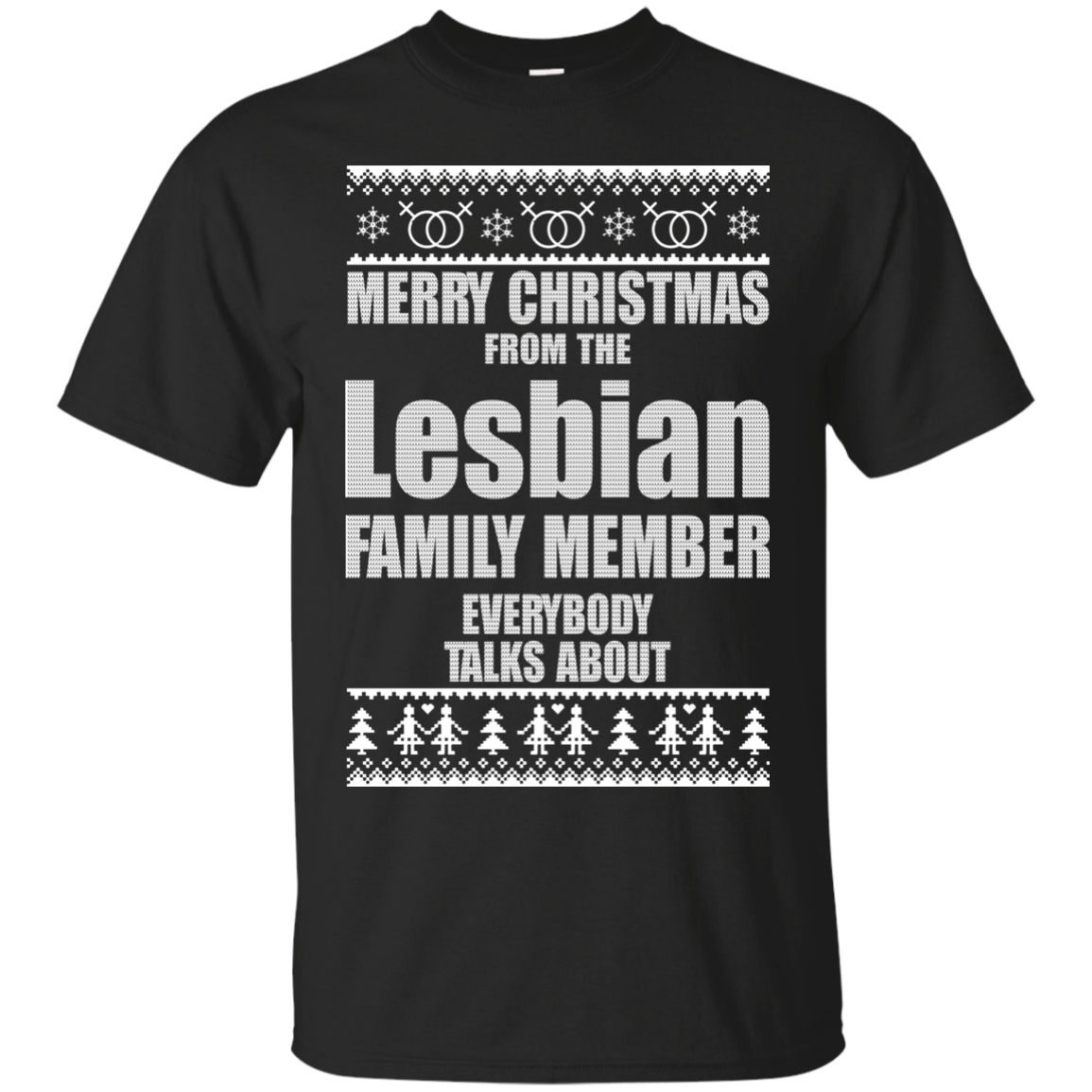 Merry Christmas From The Lesbian Family Member Christmas Sweater - TeeDragons