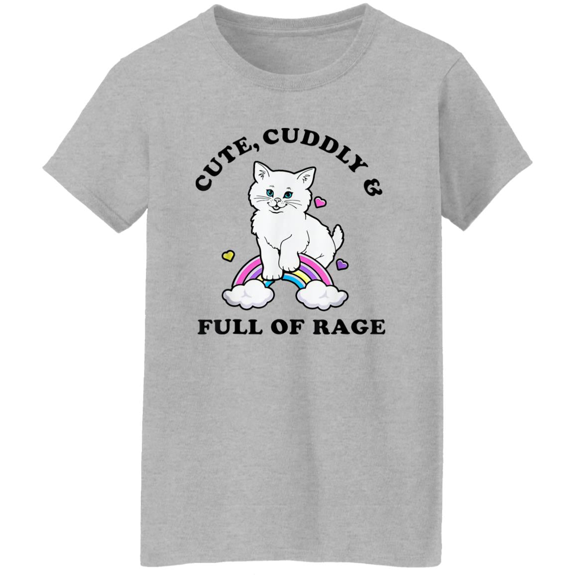 Cat Cute Cuddly And Full Of Rage Shirt - TeeDragons