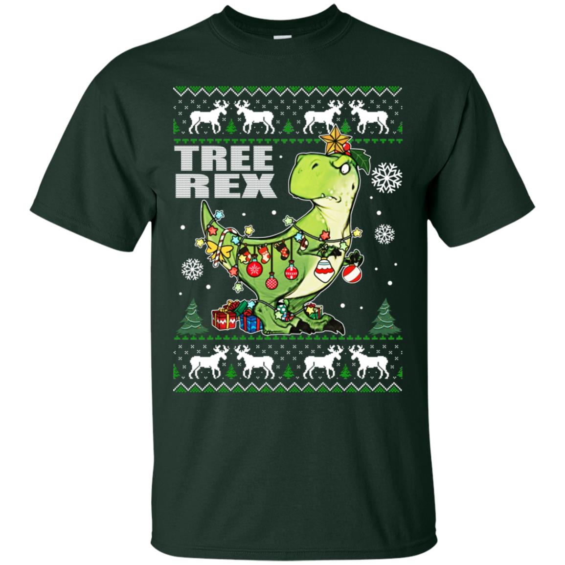 Tree Rex Ugly Christmas Sweater - TeeDragons