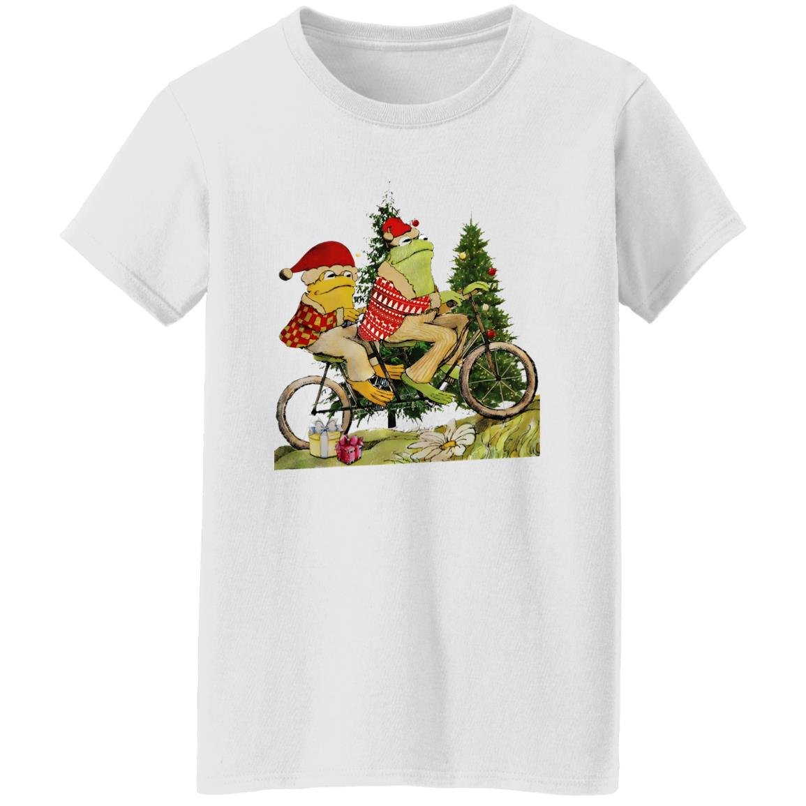 Frog And Toad On The Bike Christmas Shirt