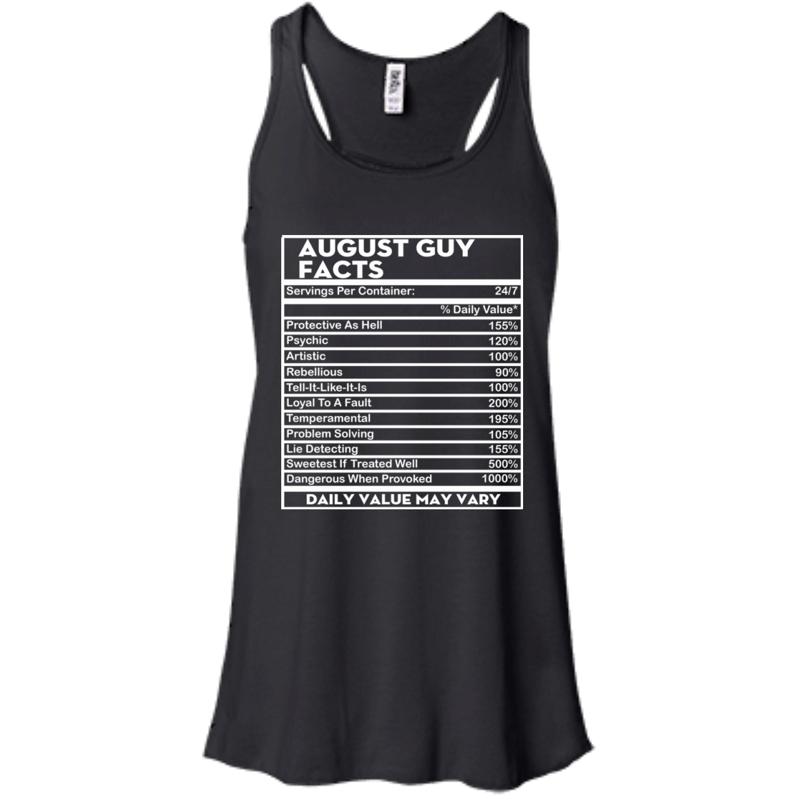 August Guy Facts - Servings Per Container 24/7 Shirt, Hoodie - TeeDragons
