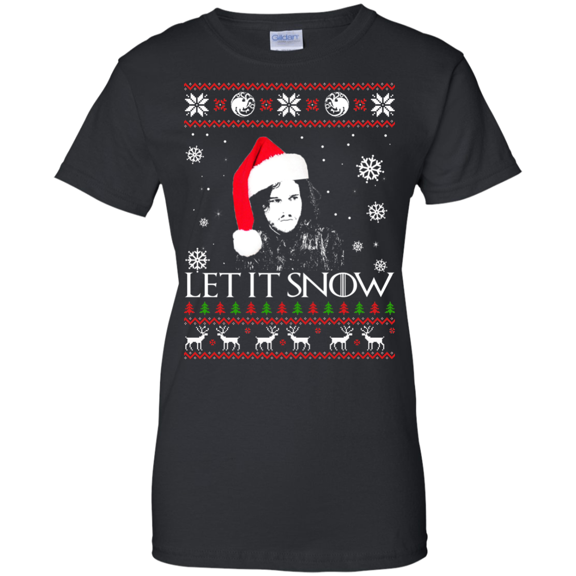 Game Of Thrones Jon Snow Let It Snow Christmas Sweater - TeeDragons