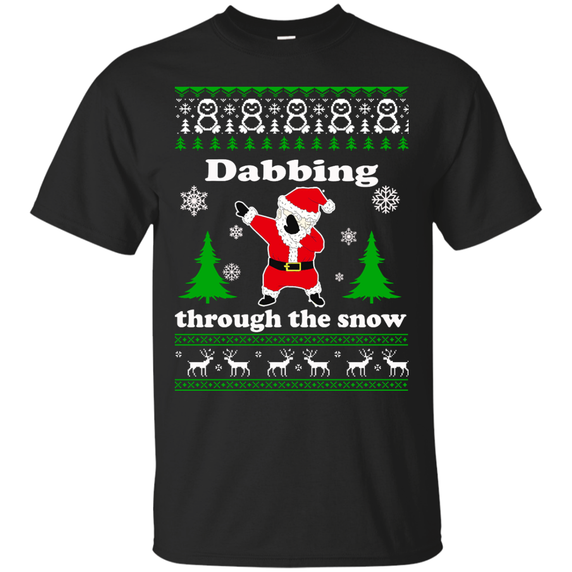 Santa Dabbing Through The Snow Christmas Sweater - TeeDragons