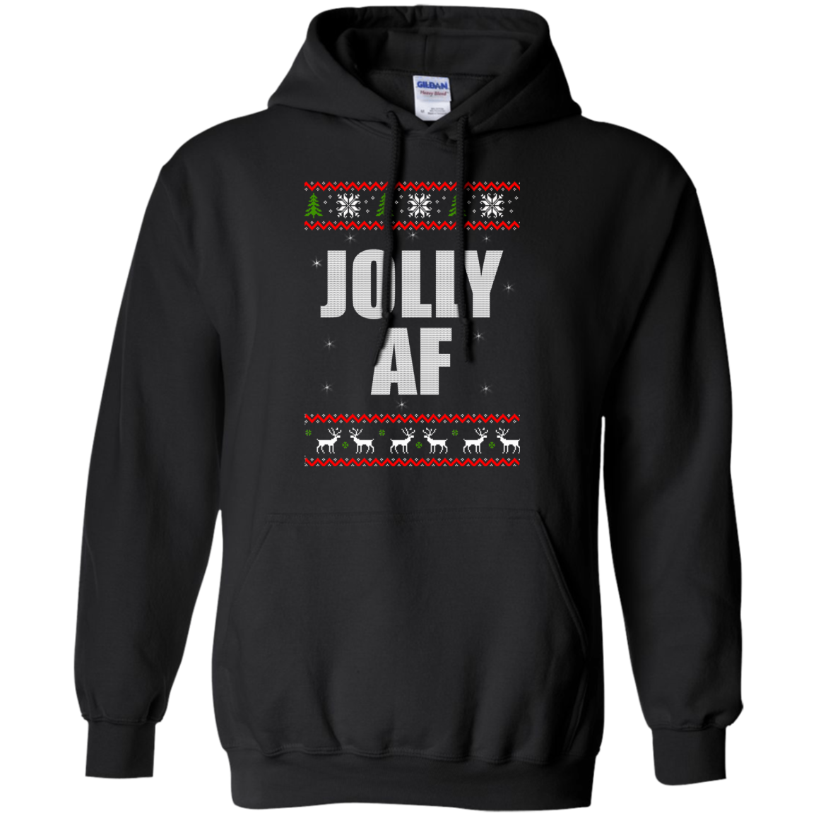 Jolly AF Christmas Sweater, Hoodie - TeeDragons
