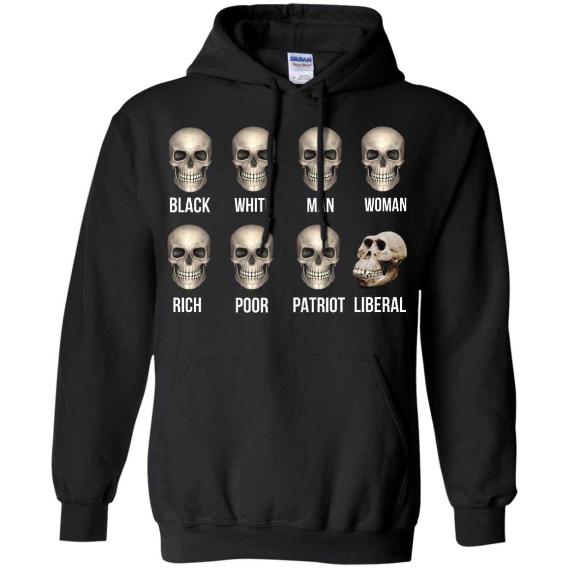 Skulls of Modern America -  All people was created equal except Liberal skull shirt - TeeDragons